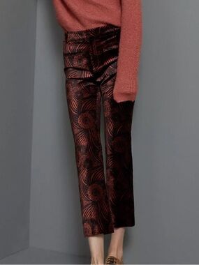 Anthropologie Essential Velvet Kick Flare Pants Size 2